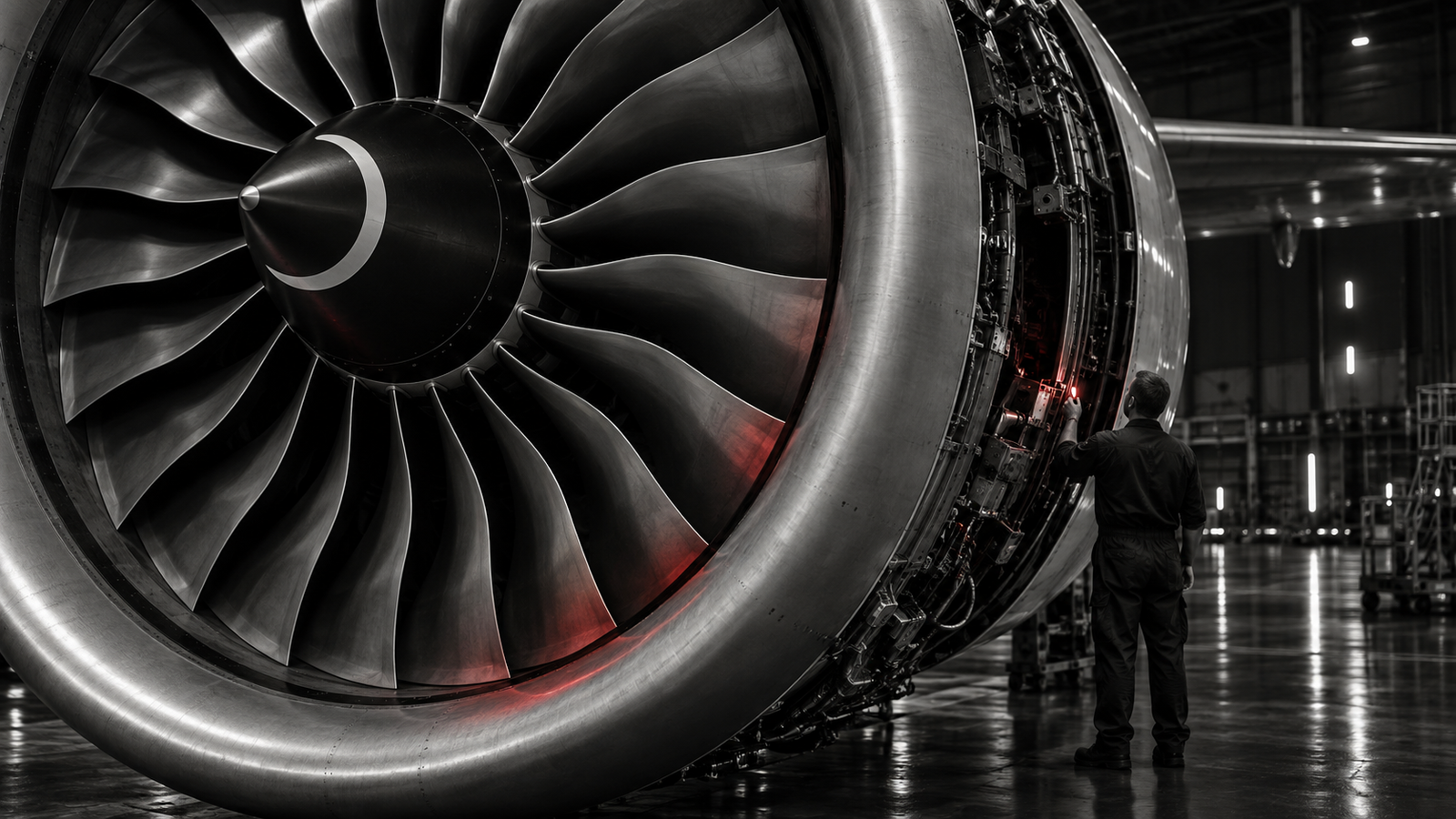 Illustrative aircraft engine maintenance